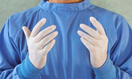DO S AND DON TS FOR GLOVES Non-sterile gloves are indicated for sitatuions when there is a potential for contact
