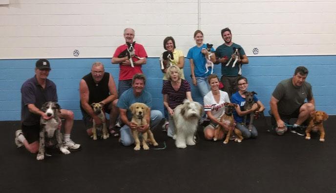 Current Monday night 6:30 PM STAR Puppy Class. (Submitted by Gina C.