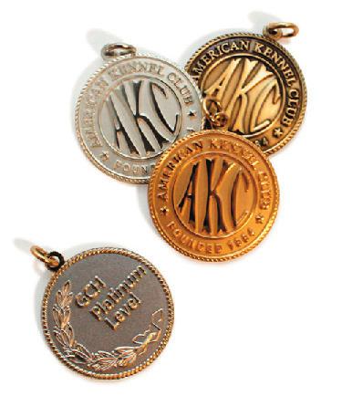 AKC Grand Champion Program Adds Achievement Levels [Monday, April 25, 2011] -- Grand Champions Can Now Earn Bronze, Silver, Gold and Platinum Designations -- The American Kennel Club is pleased to