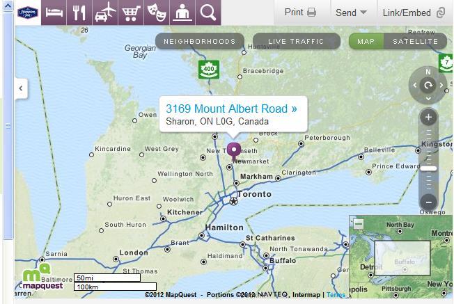 OUR VENUE 3169 Mount Albert Road, (Newmarket) Sharon, Ontario L0G 1V0 http://maps.google.ca/maps?daddr=3169+mount+albert+road,+sharon,+ontario+l0g+1v0&hl=en&ll=43.834527,- 79.491577&spn=1.775174,3.