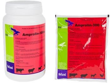 Amprolin-300 WS Amprolium&Sulfaquinoxaline& water-soluble powder Vitamins Powder for oral administration Composition Contains per gram powder: Amprolium 300 mg hydrochloride Excipients ad 1 g