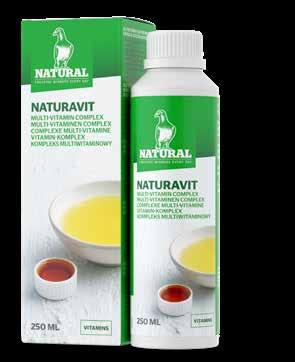 Natural Naturavit A Multi-Vitamin Liquid Complex Natural Naturavit allows a rapid and complete absorption of vitamins by the pigeon.