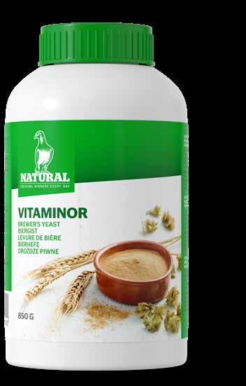 Natural Vitaminor Brewer s yeast. A 100% natural product, rich in amino acids and B-vitamins Natural Vitaminor is a brewer s yeast grown on wort, grains and sugar derivatives.