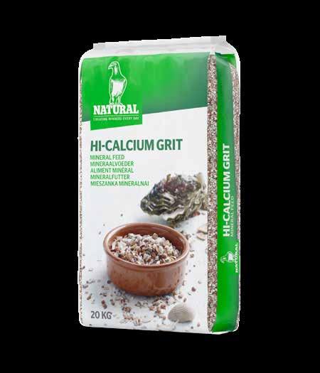 Natural Hi-Calcium Grit (+ Anise) Mixture of red stone, marine shells, oyster grit and flint Natural Hi-Calcium Grit is a mixture of red stone, marine shells,