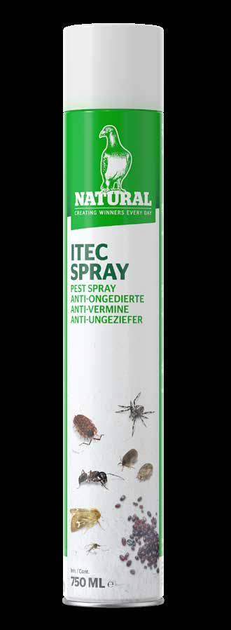 Natural ITEC Spray An efficient remedy against external parasites The Natural ITEC Spray is a very efficient product against external parasites and other vermin.