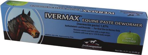 87% Ivermax Equine Paste Dewormer provides effective treatment and controls