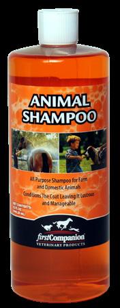 First Companion Animal Shampoo conditions the coat leaving it lustrous and manageable.