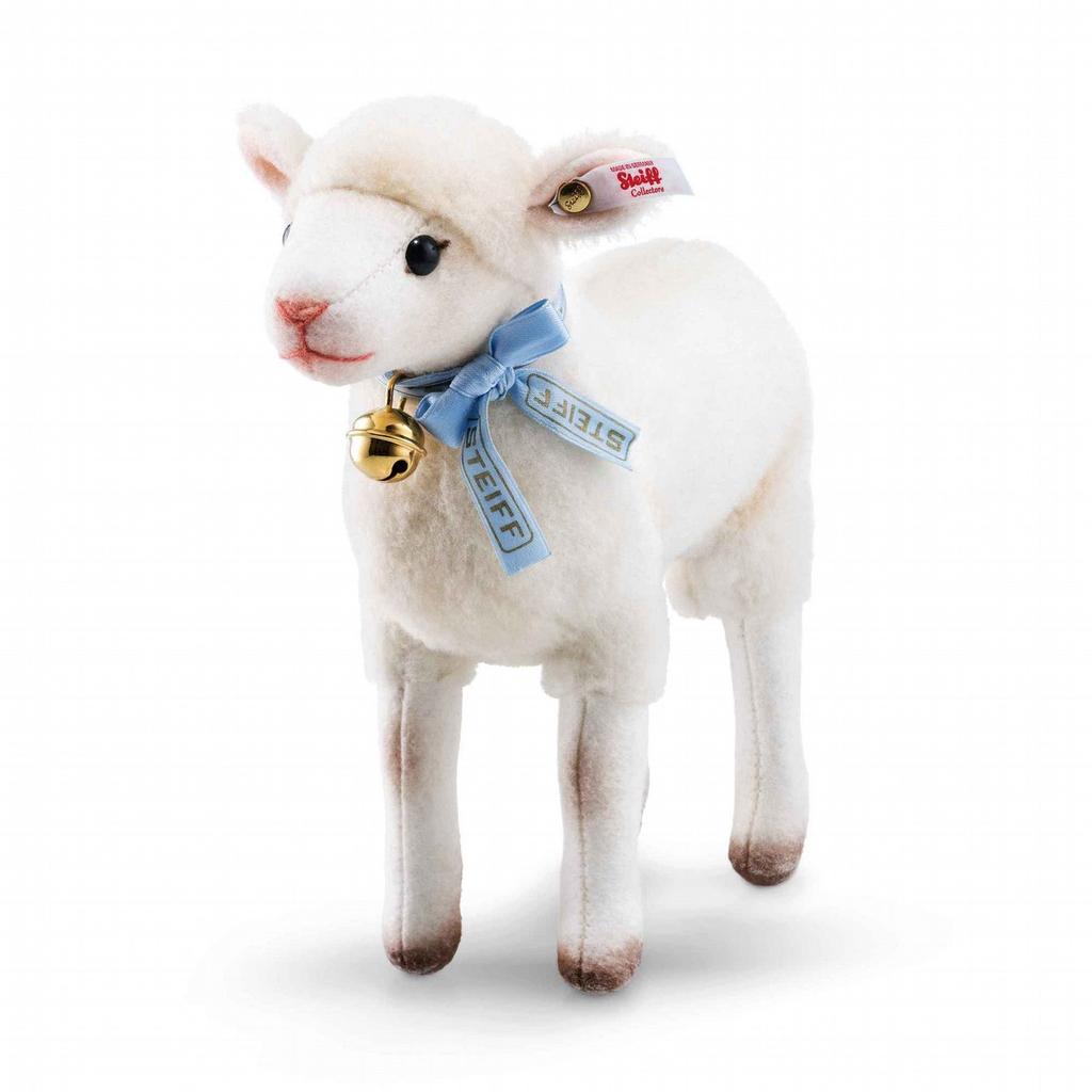 LENA LAMB made of high quality wool plush white, standing surface washable limited edition of 1,000 pieces 21 cm, item no.