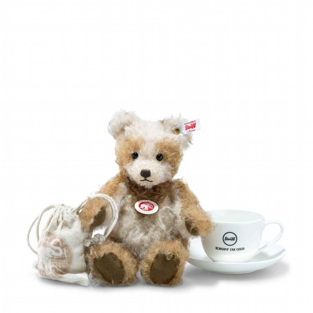 BENOTIME TEDDY BEAR cream/brown 5-way jointed, head is loosely attached to the body, surface washable limited edition of 750 pieces 25 cm, item no. 006524 BENOTIME TEDDY BEAR Your coffee is ready!