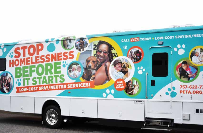 Mobile Veterinary Spay/Neuter Clinics PETA owns and operates