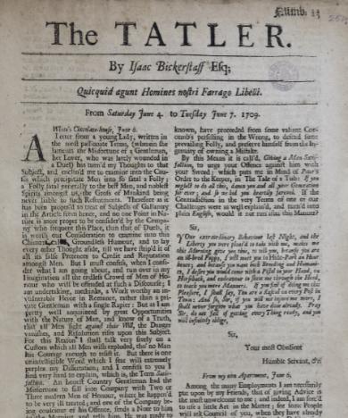 The Tatler The Tatler was founded by Sir Richard Steele and Joseph Addison, and ran for two years between 1709 and 1711.