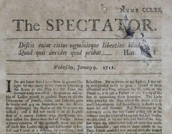 The Spectator After liquidating The Tatler, Sir Richard Steele and James Addison formed The Spectator, which aimed to bring the topics of discussion typically confined to academia and