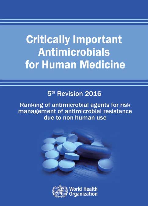Promoting rational basis for non-human use of antibiotics 5th revision of the list of