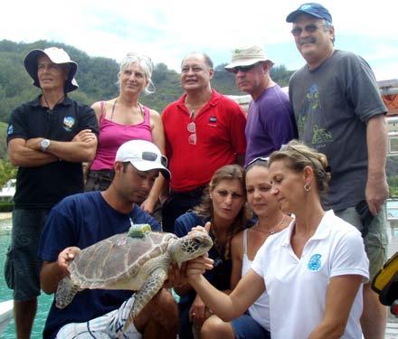 Honu : our turtle tracked by satellites...... Te mana o te moana supported by NOAA in its turtle research programs.