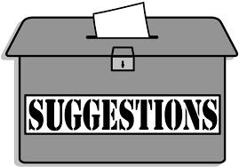 Suggestions please! In each of our surgeries, Ripon, Easingwold and Pateley Bridge, we have suggestion boxes on the reception desks.