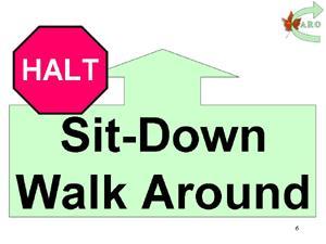 CARO Master Handbook 26 6. HALT - Sit - Down - Walk Around.