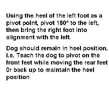 Pivots may be performed on the heels or toes. They should be performed in place.