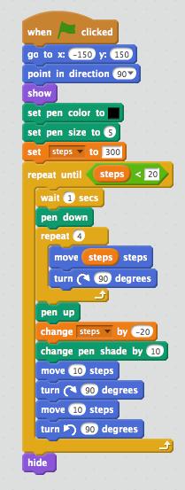 4 Control Structures in Python and Scratch Many programs written using Python Turtle can also be implemented in scratch.