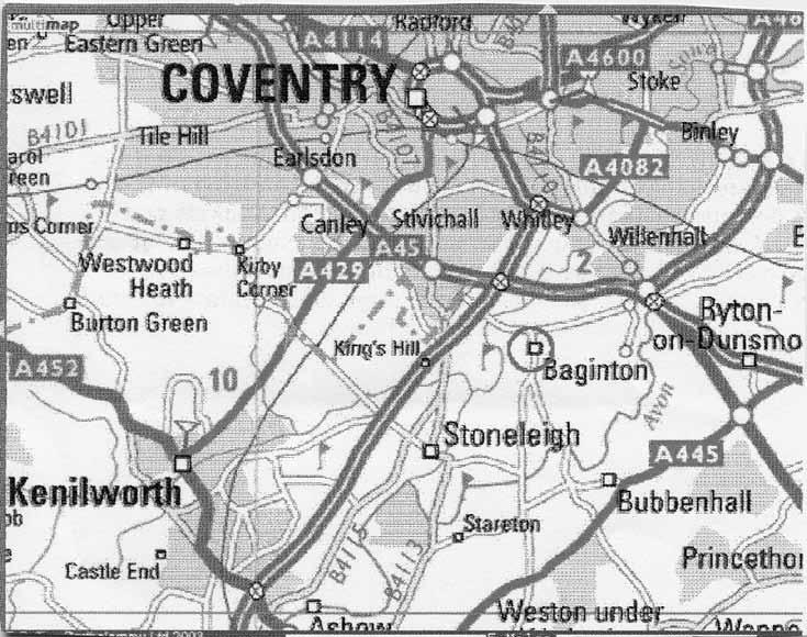 DIRECTIONS TO SHOW From the North/West: M6 come off at Junction 2. Take the Coventry by-pass to A45, follow the Baginton signs where by-pass meets A45.