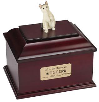 50 for Nameplate Hardwood Figurine Cremation Urn Numerous figurine choices are available on urns which open from the bottom. Wood choices are: Oak, Walnut and Maple.