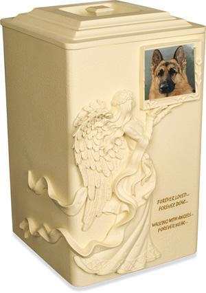 Page 12 To Order Call: (614) 425 7297 Paws2Heaven Keepsakes Page 33 Forever Loved Urn Beautifully detailed urn with Angel supporting a small frame