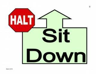 Refer to Rally Course Design Guidelines below for details on Rally I course design requirements. Rally I Exercises 1. HALT - Sit The handler halts, and the dog will sit in heel position.