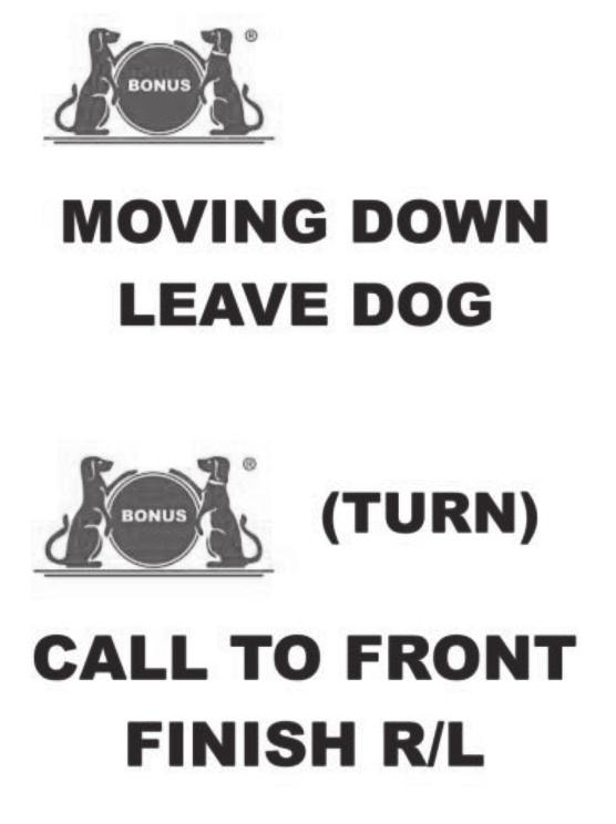 At the first sign, Moving Down Leave Dog, the handler will cue the dog to down and without hesitating, leave the dog.