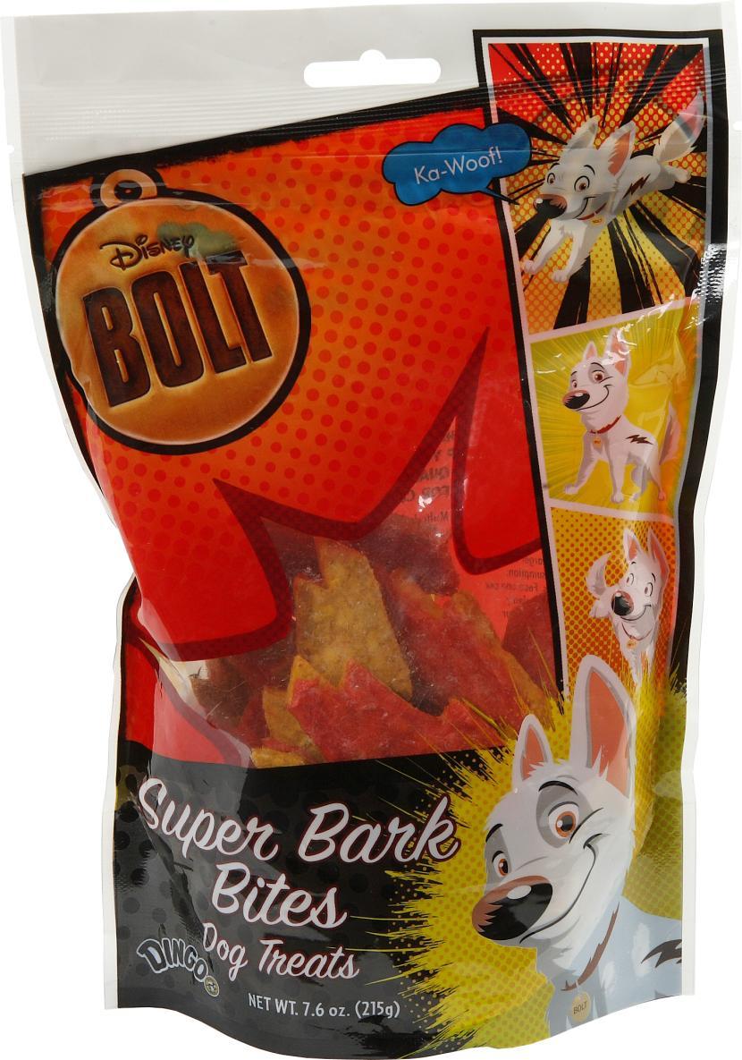 BOLT Super Bark Bites Dog Treats Super Bark Bites Dog Treats When famous TV action hero Bolt is accidentally shipped to New York, he learns his