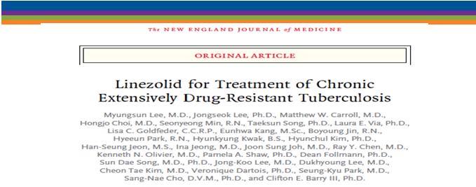 Treatment Issues Not Addressed Pediatric TB XDR TB Use of Linezolid Non-MDR-TB polydrug-resistance Chemoprophylaxis for contacts of MDR Treatment for adverse reactions When should Linezolid be Added?
