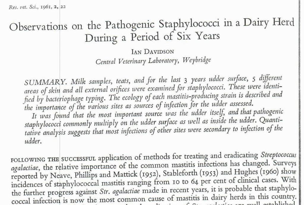 1961 Quantitative analysis suggests that most infections
