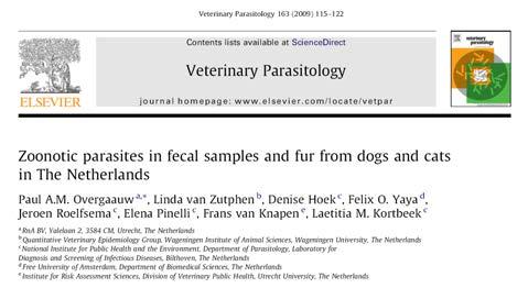 vet clinics - divided all over the country - urban and rural Pathogen Prevalences cat % Giardia 13.