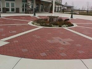 This attractive plaza offers donors a variety of commemorative elements that will provide space for memorials, special messages, family names, and business logos.