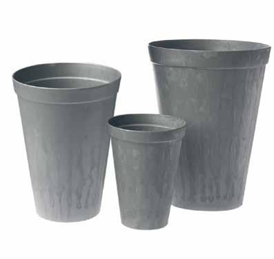 Displays & Buckets Emmers - Buckets - Eimer - Seaux 2515450 2515452 2515451 Diversen - Various - Diversen- Divers Zinc Look plastic buckets art.nr.
