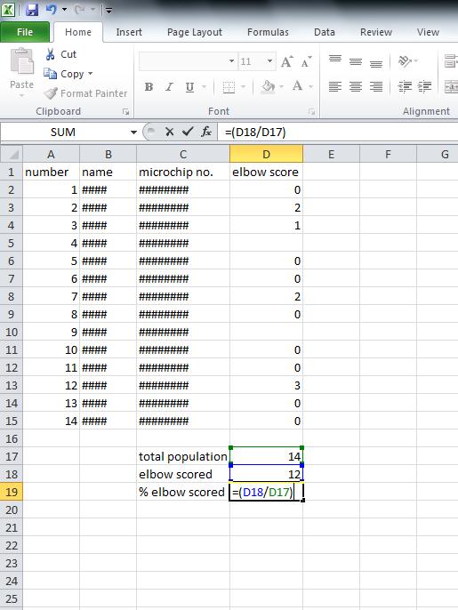 STEP ONE The first step is to find the total population; this is done by a count function on the individual numbers, but can also be done on name or a column when there are no blanks in information.