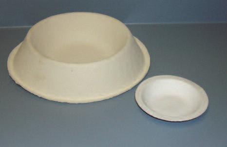00-100% recycled paper - Made in USA - 100% compostable in composting facilities Disposable Pulp Water Bowls