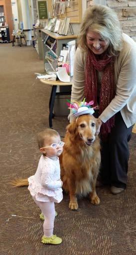 t was a special spring day for Cooper and Suzeigh Rogers when they were invited down for stories with the children at the library in Castle Rock.