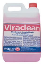 15 Appendix Table 5.1: Chemical product information Product Viraclean (Viraclean: Hospital Grade Disinfect.