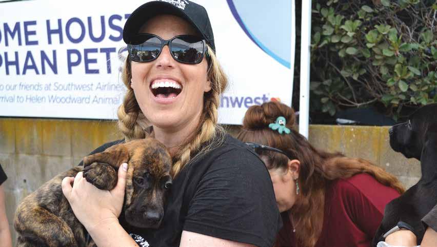 we rem HELP FOR HARVEY In the wake of Hurricane Harvey, Helen Woodward Animal Center teamed up with Southwest Airlines to support local