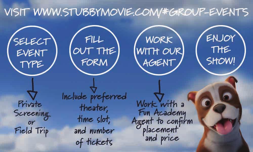 CONTACT US BOOK YOUR GROUP'S VISIT TO THE WORLD OF SGT. STUBBY As one of the first major animated family films to be based on a true story, Sgt.