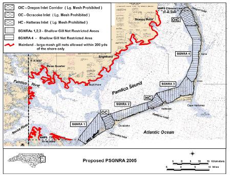 Most recently, Figure 2 Proposed Pamlico Sound Gillnet Restricted Area for managing the fall flounder gillnet fishery 2005-2010 (NMFS 2005).