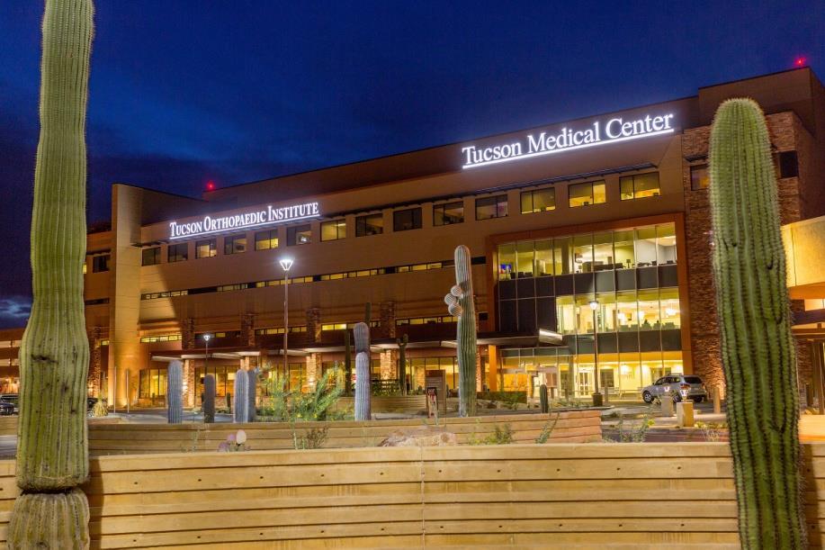 Tucson Medical Center (TMC) Nonprofit, community teaching hospital 600+ licensed beds Average census: 375