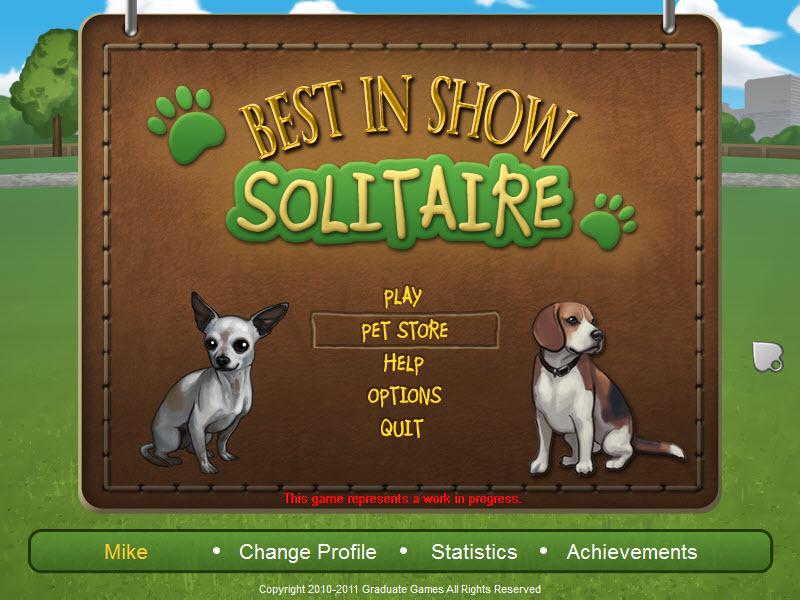 Left-click on Play to start the game Left-click on Pet Store to visit the Pet Store screen and purchase items Left-click on Help to view all of the tutorial screens that popup throughout the game
