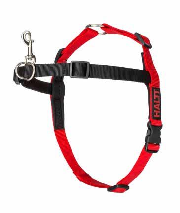 Ideally used with a HALTI Training Lead to give maximum control, the back ring above the shoulders manages forward movement