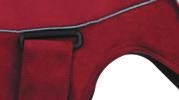 Proof Sealed Seams Red Fully Adjustable Belly & Chest Feature Protects against dirt splashes Charcoal