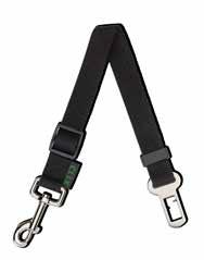 Secure with seat belt system or directly into seat belt socket Padded, strong chest strap