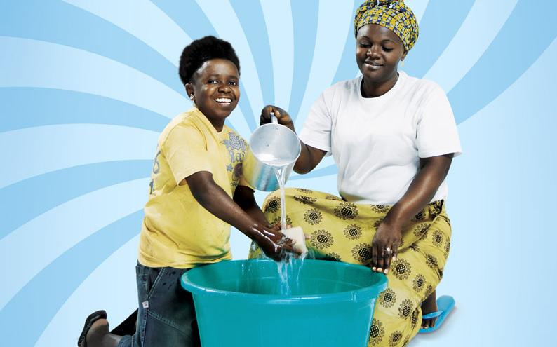 world that Clean Hands Save Lives! Global Handwashing Day poster in Angola. (Image by Government of Angola/UNICEF/WHO.