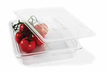 POLYCARBONATE FOOD OD PAN SOLID AND SLOTTED COVERS SOLID