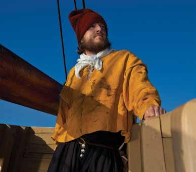 player portrays a mariner aboard the museum s Mayflower II.