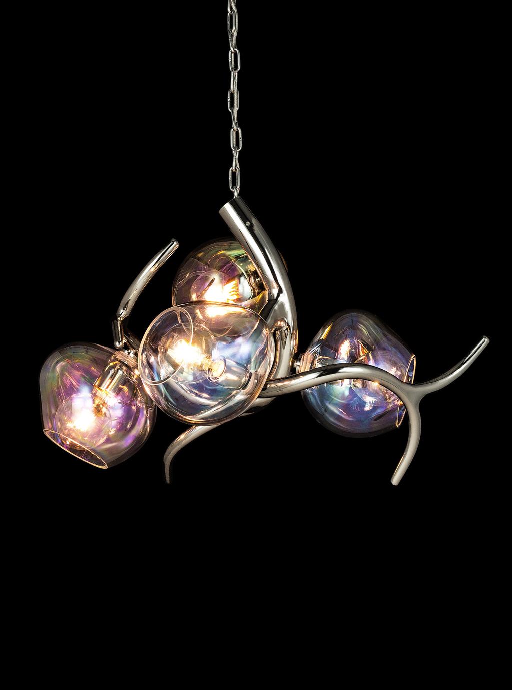 ERSA4BR-GLBRO Ersa chandelier with bronze translucent