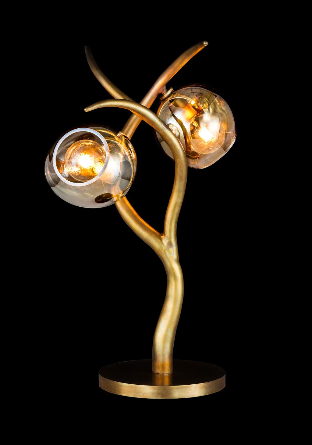 ERSAT50BRBUR-GLBRO Ersa table lamp with bronze translucent